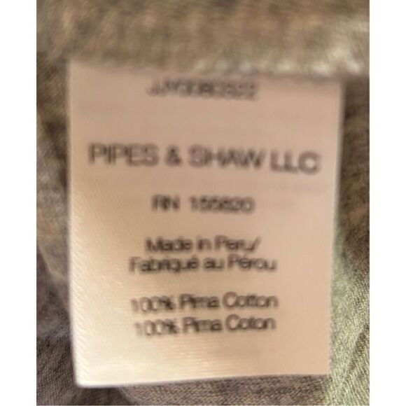 VERONICA BEARD Cindy V-Neck Short-Sleeve Pima Cotton Tee in Grey NWT Size Medium - Picture 5 of 5